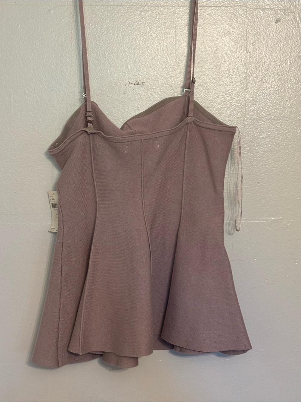 Anthropologie Dusty Mauve Peplum Spaghetti Strap Camisole